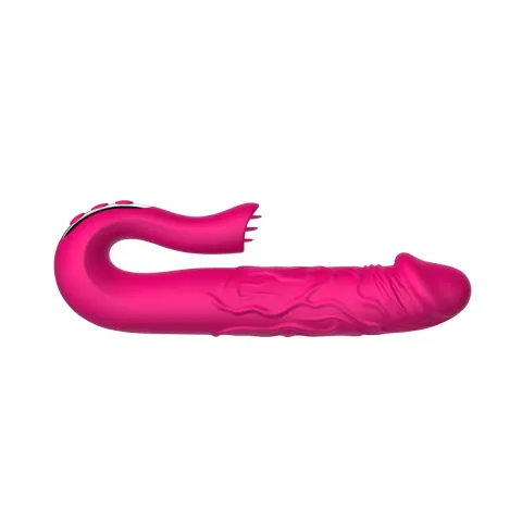 Вібратор - Realistic Tongue Stimulating Dildo Vibrator
