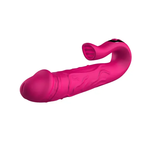 Вібратор - Realistic Tongue Stimulating Dildo Vibrator