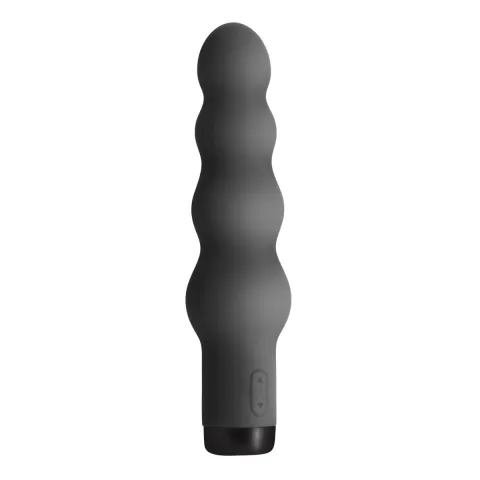 Вибратор S Pleasures Bullets Obsidian, черный, в виде ряда шариков, 10 режимов, диаметр 4 см