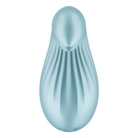 Вібратор Satisfyer Dipping Delight Light Blue, 2 мотори, гнучкий кінчик