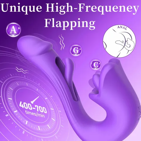 Вибратор — Tongue Flap Dual Vibe, фиолетовый