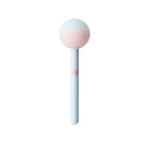 Конфетный вибратор на палочке KISSTOY Lala Pop, 2 мотора, маска для глаз в комплекте