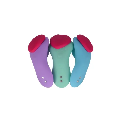Вібратор у трусики FairyGasm HeartGem blue, на магніті, пульт ДК