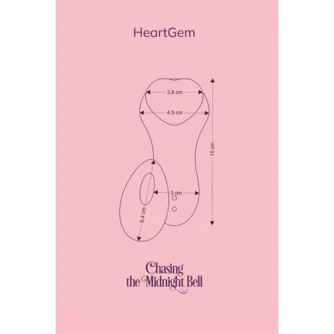 Вібратор у трусики FairyGasm HeartGem violet, на магніті, пульт ДК