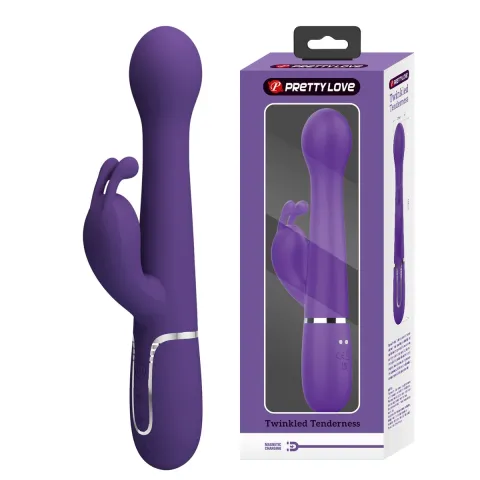 Вибратор с вращением и вибрацией — Pretty Love Dejon dark Purple, фиолетовый