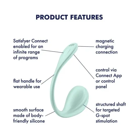 Смарт-вибратор Satisfyer Smooth Petal Connect App Mint