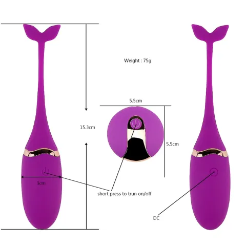 Виброяйцо с пультом управления — B-Series Vibratong Egg, розовое