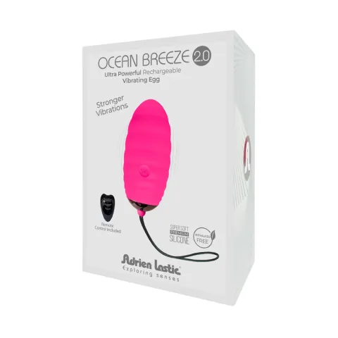 Вибратор Adrien Lastic Ocean Breeze 2.0 Pink, пульт дистанционного управления, очень мощный мотор, 10 режимов вибрации