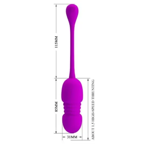 Вибратор-яйцо — Pretty Love Callie Thrusting Vibrating Egg Purple