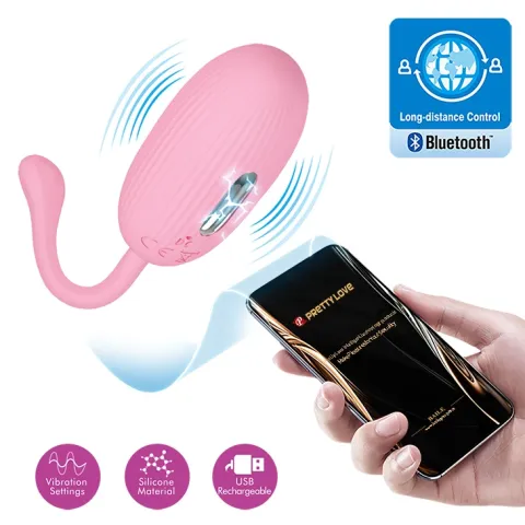Віброяйце - Pretty Love Doreen Electric Shock Egg Light Pink (App)