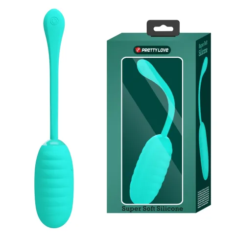 Віброяйце - Pretty Love Kirk Super Soft Silicone, бірюзове