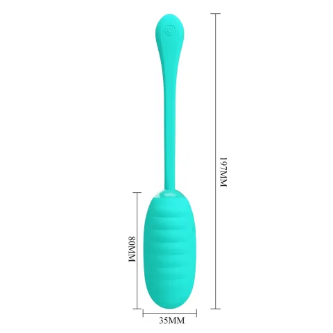 Віброяйце - Pretty Love Kirk Super Soft Silicone, бірюзове
