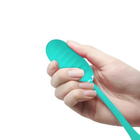 Віброяйце - Pretty Love Kirk Super Soft Silicone, бірюзове