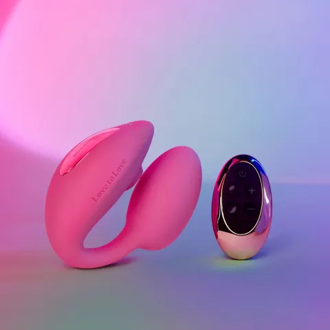 Виброяйцо с вакуумной стимуляцией клитора Love To Love Wonderlover PINK PASSION