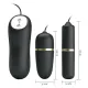 Віброяйце з вібропулею - Pretty Love Electric Stimulation Double Vibro-Bullets Black