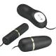 Віброяйце з вібропулею - Pretty Love Electric Stimulation Double Vibro-Bullets Black