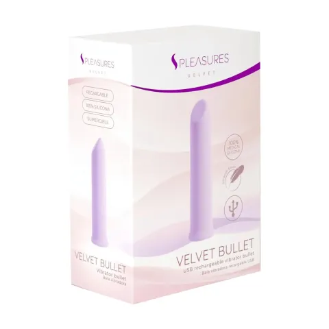 Виброкуля S Pleasures Velvet Bullet Candy Purple