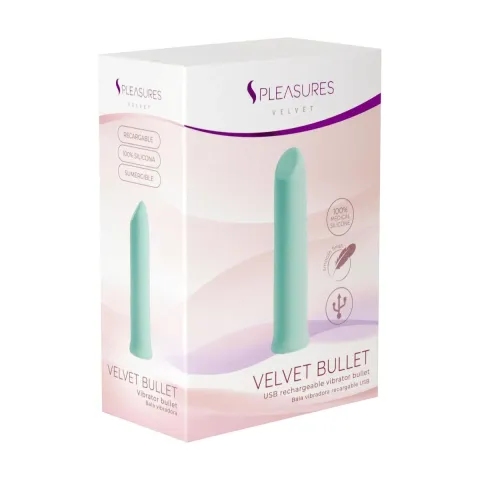 Віброкуля S Pleasures Velvet Bullet Candy Turquoise