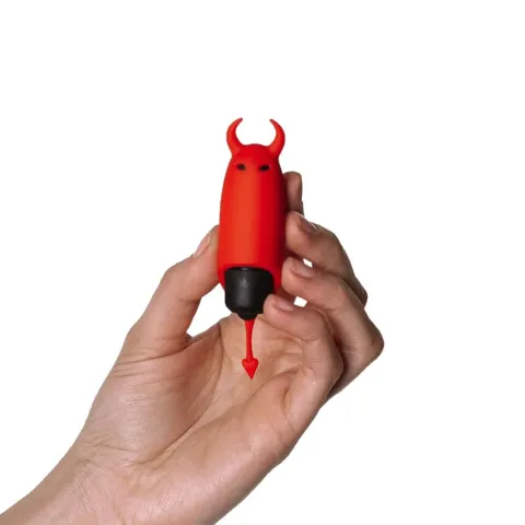 Вибратор Adrien Lastic Pocket Vibe Devol с хвостиком и рожками
