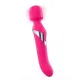 Вибромассажер 2 в 1 Dorcel Dual Orgasms Magenta — классический массажер и вибратор с жемчужным массажем