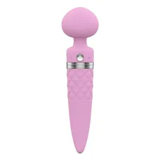 Вібромасажер 2в1 PILLOW TALK - Sultry Pink, класичний масажер і вібратор з ротацією, підігрів