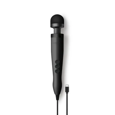 Вибромассажер DOXY3 USB-C Massager MATTE BLACK, кабель USB-C, регулируемая интенсивность, компактный