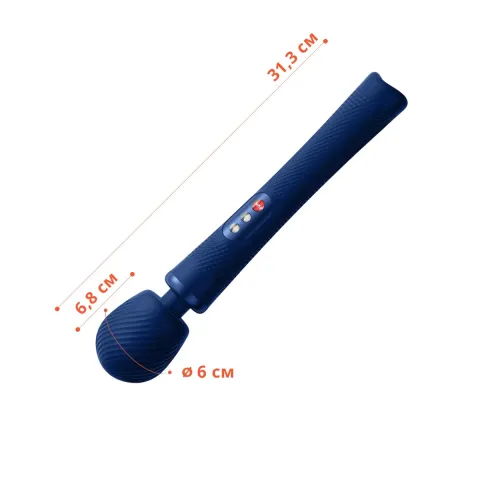Вибромассажер Fun Factory VIM Vibrating Wand midnight blue, сверхмощный и легкий, до 6 часов работы