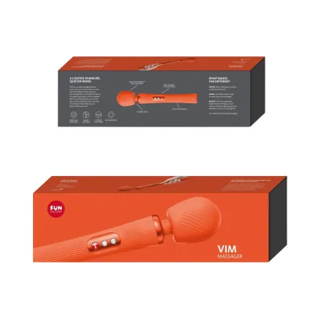 Вібромасажер Fun Factory VIM Vibrating Wand sunrise orange, суперпотужний та легкий, до 6 годин роботи