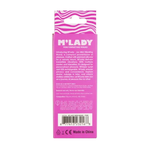 Вібромасажер M’Lady Mini Vibrating Wand Pink