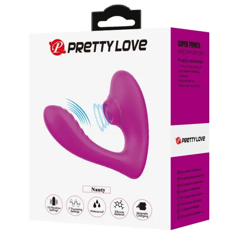 Вібромасажер - PRETTY LOVE Naty Clitoral Thrusting Stimulator