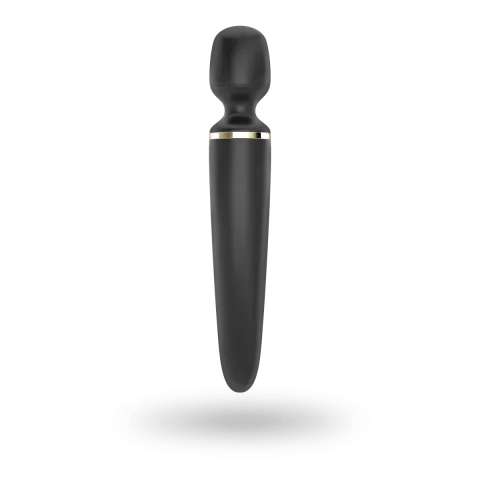 Вібромасажер Satisfyer Wand-er Woman (Black/Gold), водонепроникний, потужний, розмір XXL