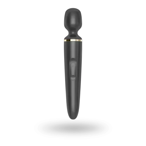 Вібромасажер Satisfyer Wand-er Woman (Black/Gold), водонепроникний, потужний, розмір XXL
