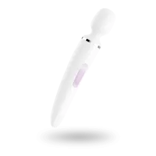 Вібромасажер Satisfyer Wand-er Woman (White/Chrome), водонепроникний, потужний, розмір XXL