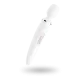 Вібромасажер Satisfyer Wand-er Woman (White/Chrome), водонепроникний, потужний, розмір XXL