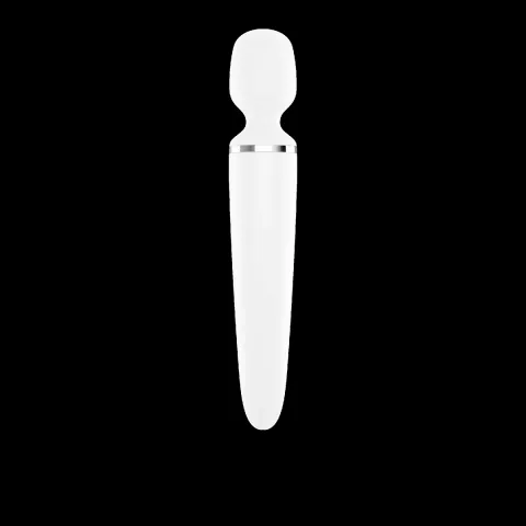 Вібромасажер Satisfyer Wand-er Woman (White/Chrome), водонепроникний, потужний, розмір XXL