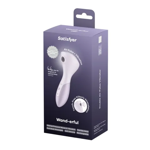 Вібромасажер Satisfyer Wand-erful з вакуумною кліторальною стимуляцією