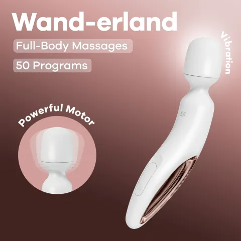 Вібромасажер Satisfyer Wand-erland (White/Rosegold)