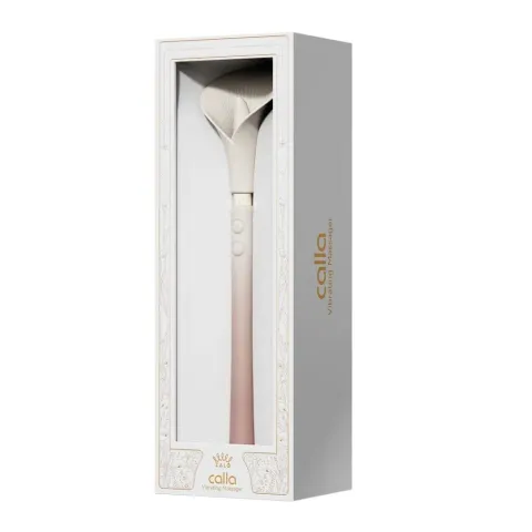 Роскошный вибромассажер Zalo – Calla Blossom Pink, двусторонний, с 2 моторами
