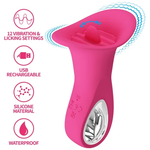 Вібростимулятор - PRETTY LOVE Clyde, 12 vibration functions 12 licking settings