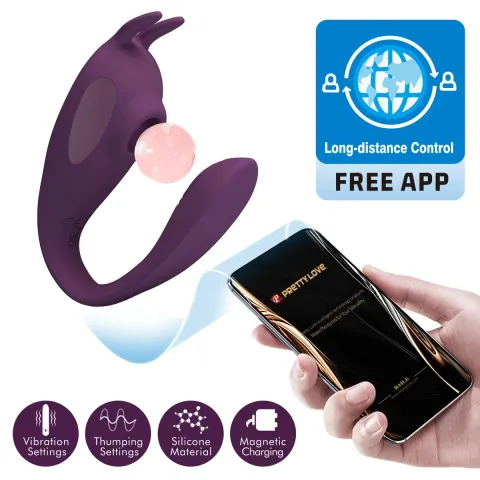 Вібростимулятор - Pretty Love Shey Stimulator Purple