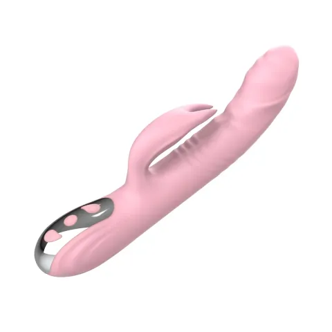 Вибратор с вращением и толчками — Finger Thrusting Vibrator Michelle, розовый