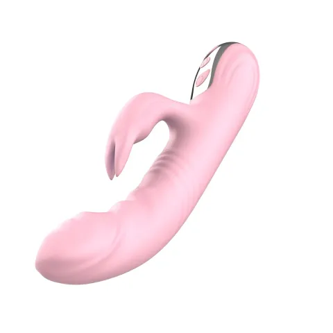 Вибратор с вращением и толчками — Finger Thrusting Vibrator Michelle, розовый