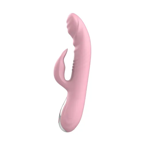 Вибратор с вращением и толчками — Finger Thrusting Vibrator Michelle, розовый