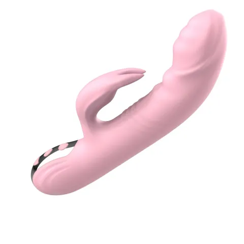 Вибратор с вращением и толчками — Finger Thrusting Vibrator Michelle, розовый