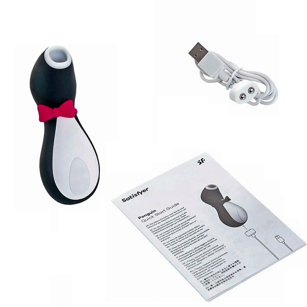 Розпакування вакуумного стимулятора Satisfyer Penguin – товар, зарядний пристрій та інструкція