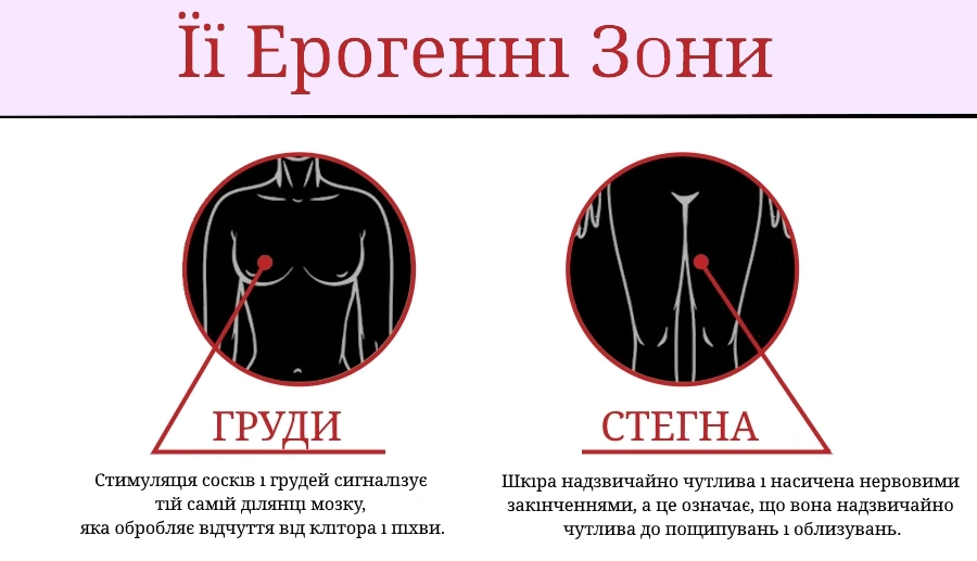 Жіночі ерогенні зони: груди та стегна