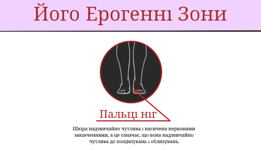 Чоловічі ерогенні зони: пальці ніг