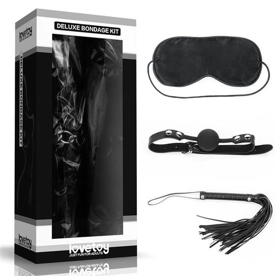 Набор БДСМ - Deluxe Bondage Kit (маска, кляп, флогер)