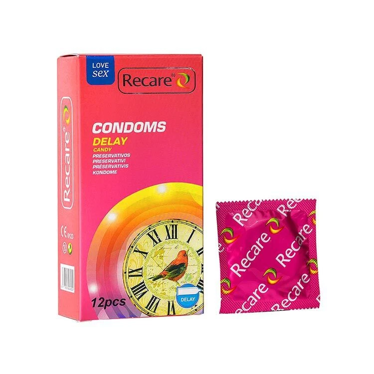 Презервативы Recare Delay Candy Condoms 12 штук, удлиняющий эффект, конфетный вкус